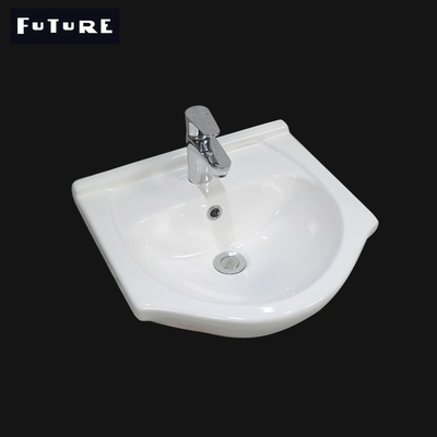 bacino ceramico di vanità del bagno del lavabo della mano del singolo foro di 450mm