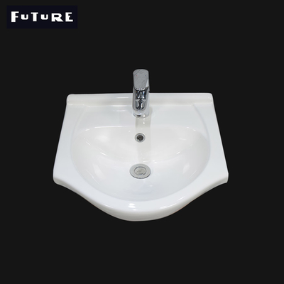 bacino ceramico di vanità del bagno del lavabo della mano del singolo foro di 450mm