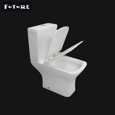 Larghezza coppia vicina senza orlo della toilette 375mm della toilette quadrata senza orlo alla moda
