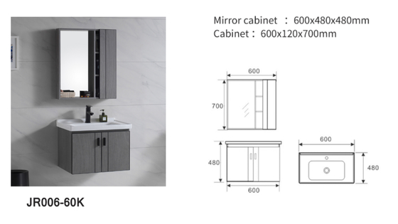 Resistenza bianca di usura del singolo del foro del CE del bagno del lavabo Governo dello specchio